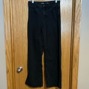 Black High-Rise Wide Leg Jeans - Old Navy - Size 6